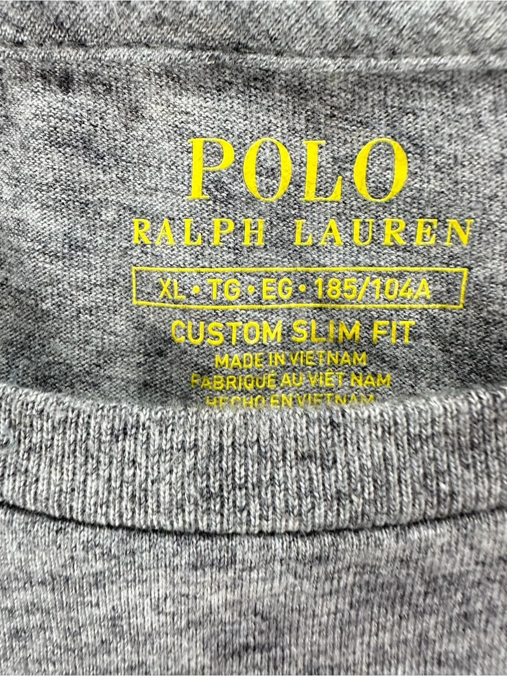 Polo by Ralph Lauren Heather Gray Crewneck Polo Logo Tee
